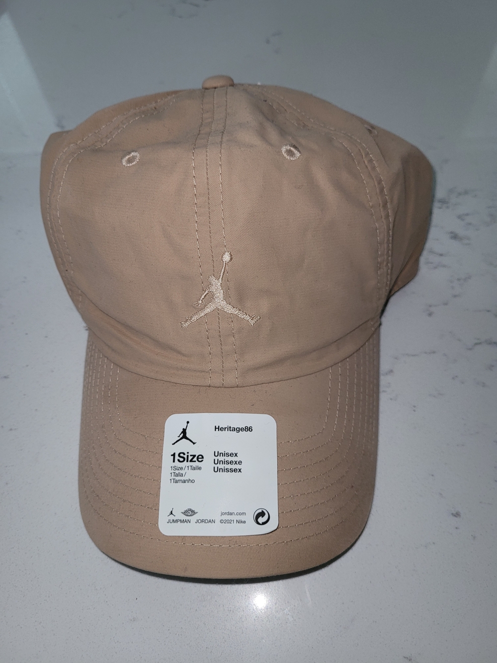Jordan Beige Embroidered Jumpman Cap